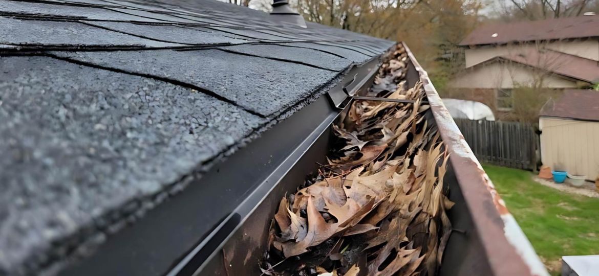 debris in gutter after helene in asheville