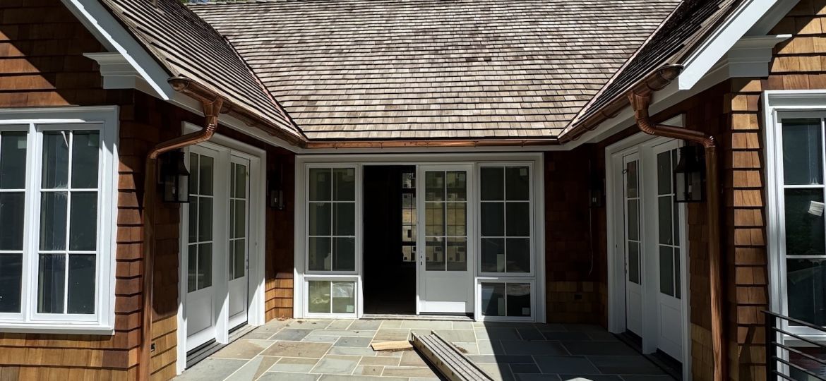 copper gutter installed by madness gutters