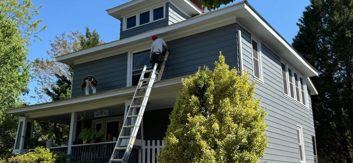 Asheville gutter installs at North Asheville home